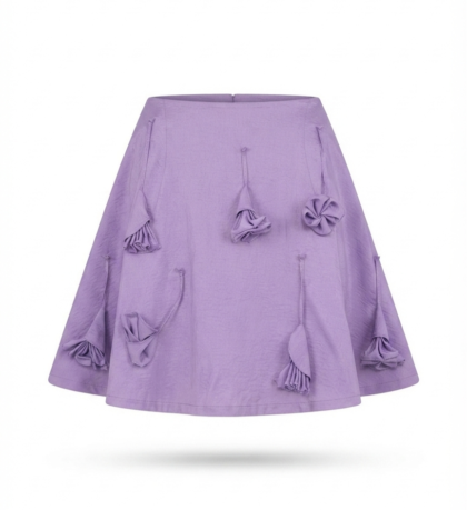 Purple Skirt with Roses