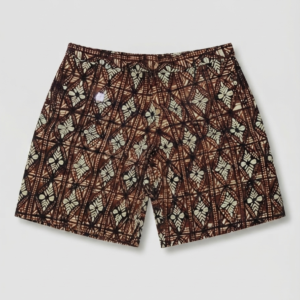 Brown Print Ankara Shorts