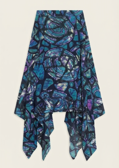 Ankara Blue Blast Skirt