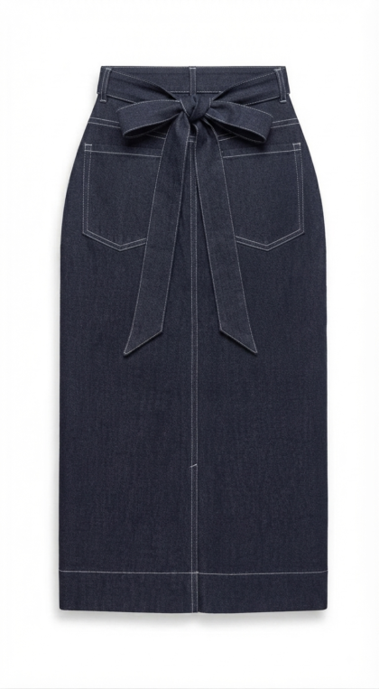 MINED Denim Straight skirt