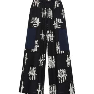 Iconola Black & Red Print Ankara Pants